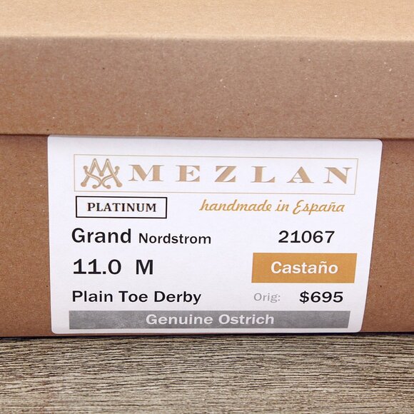 $695 Nordstrom MEZLAN 11 M Genuine OSTRICH Chestnut * add $15 new Trees - Picture 13 of 15